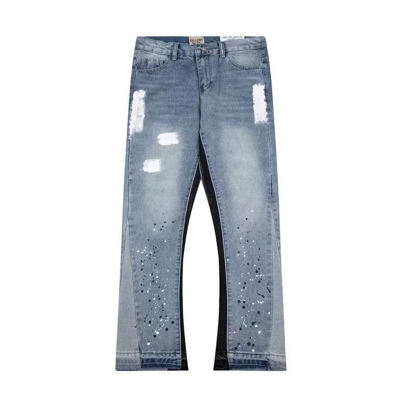 "Painted" Flared Denim – Ansicht 1